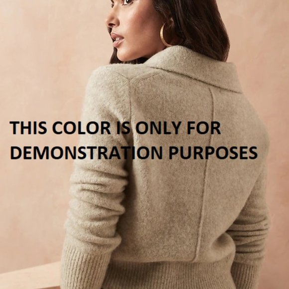 Banana Republic Wool-Blend Sweater Polo Black - Picture 5 of 6